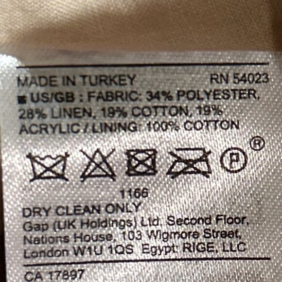 Banana Republic SZ 12 Green Linen Blend Dress Wardrobe Staple Career Dressy Mode - Picture 10 of 10